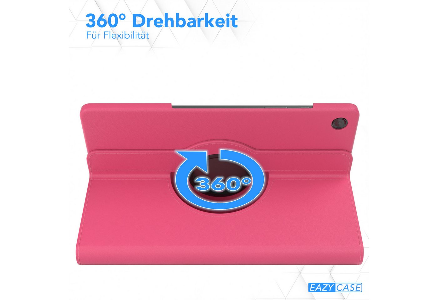 EAZY CASE Tablet-Hülle Rotation Case für Galaxy Tab A9 Plus Rotationcase 11 Zoll, Klapphülle zum Aufstellen Rundum Hülle Book Tablet Slim Klappcase Pink – Bild 3 von 5