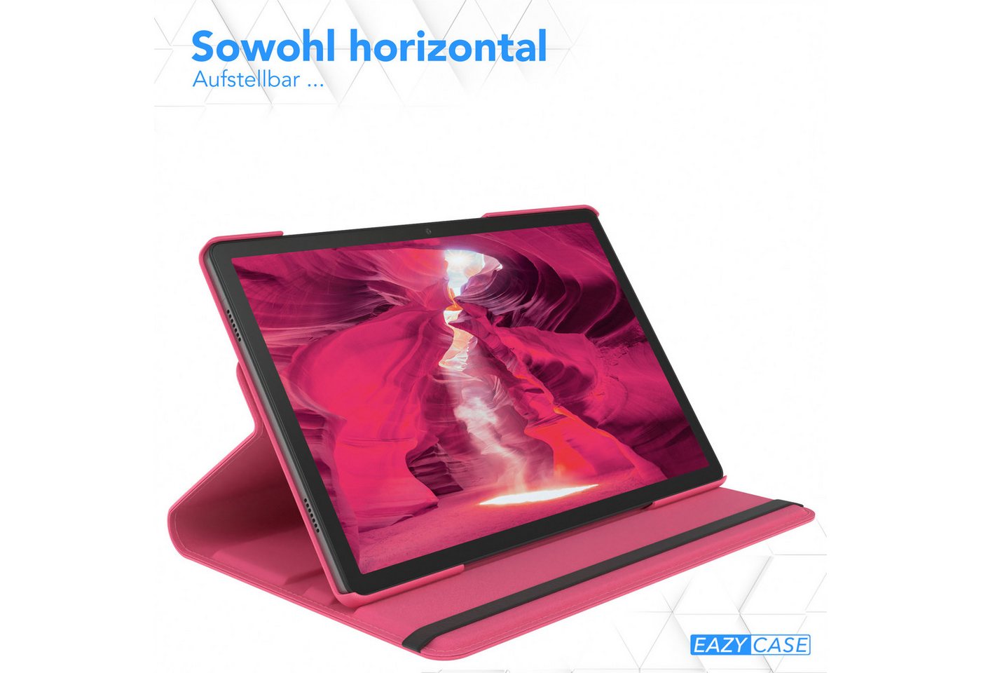 EAZY CASE Tablet-Hülle Rotation Case für Galaxy Tab A9 Plus Rotationcase 11 Zoll, Klapphülle zum Aufstellen Rundum Hülle Book Tablet Slim Klappcase Pink – Bild 4 von 5