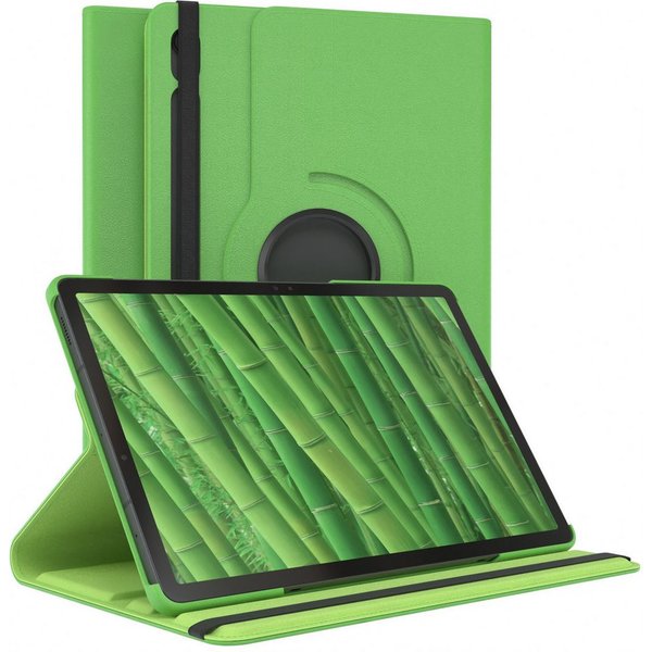 EAZY CASE Tablet-Hülle Rotation Case für Galaxy Tab S10 FE 10,9 Zoll, Tabletcover Case Hardcover Flipcover zum Aufstellen Klapp-Case Grün