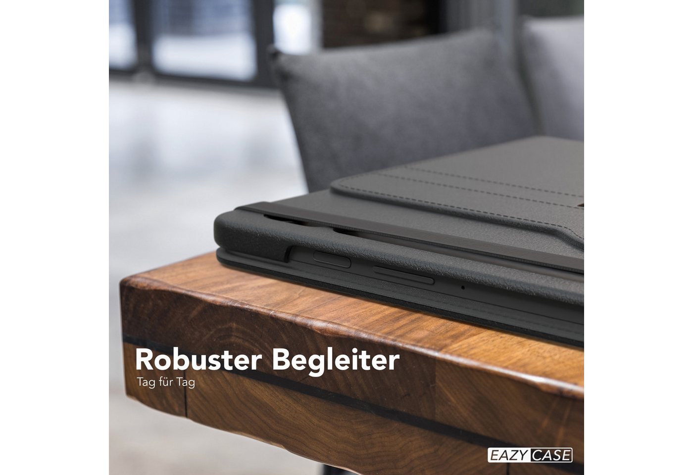EAZY CASE Tablet-Hülle Rotation Case für Galaxy Tab S10 FE 10,9 Zoll, Hülle 360° drehbar mit Standfunktion Etui Anti-Kratz Tasche Schwarz – Bild 2 von 5