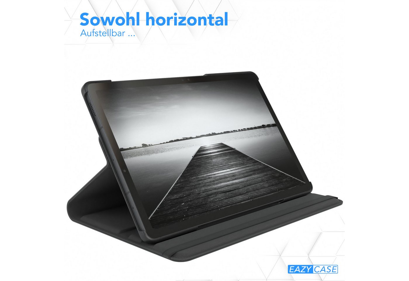EAZY CASE Tablet-Hülle Rotation Case für Galaxy Tab S10 FE 10,9 Zoll, Hülle 360° drehbar mit Standfunktion Etui Anti-Kratz Tasche Schwarz – Bild 4 von 5