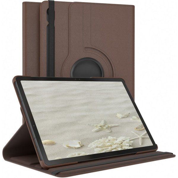 EAZY CASE Tablet-Hülle Rotation Case für Galaxy Tab S10 FE 10,9 Zoll, Schutztasche Tablet Case 360 Rotation Bookcover zum Aufstellen Braun