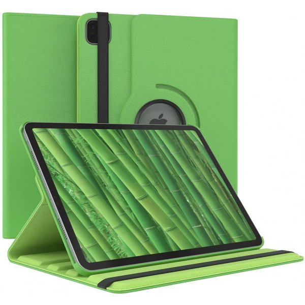 EAZY CASE Tablet-Hülle Rotation Case für iPad Pro 11" 1./2./3./4. Gen. 11 Zoll, Tabletcover Case Hardcover Flipcover zum Aufstellen Klapp-Case Grün