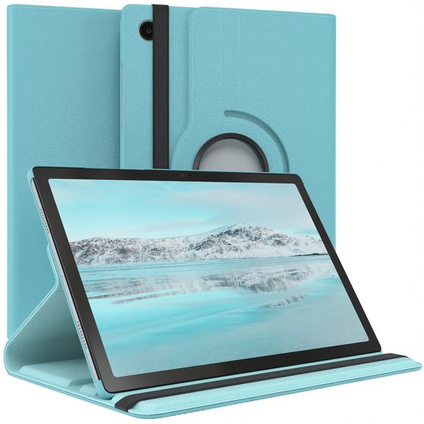 EAZY CASE Tablet-Hülle Rotation Case für Samsung Galaxy Tab A8 10.5 LTE 10,5 Zoll, Schutzasche für Tablets Flipcase Hülle Kratzschutz Displayschutz Blau