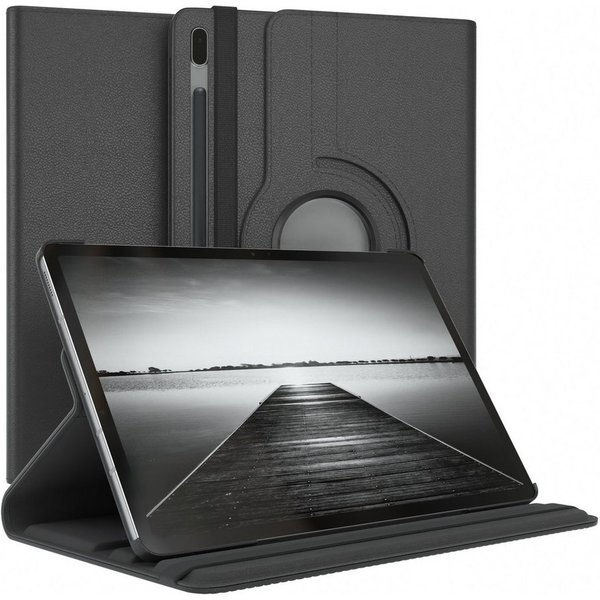EAZY CASE Tablet-Hülle Rotation Case für Samsung Galaxy Tab S7 FE / 5G 12,4 Zoll, Hülle 360° drehbar mit Standfunktion Etui Anti-Kratz Tasche Schwarz