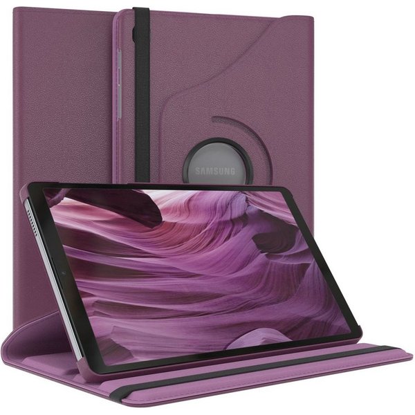 EAZY CASE Tablet-Hülle Rotation Case für Samsung Galaxy Tab A7 Lite 8,7 Zoll, Tablet-Hülle Bookstyle Case Fullcover Schutz Tasche Stehfunktion Lila