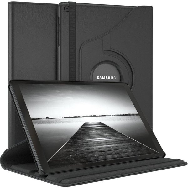 EAZY CASE Tablet-Hülle Rotation Case Samsung Galaxy Tab A 10.1 10,1 Zoll, Hülle 360° drehbar mit Standfunktion Etui Anti-Kratz Tasche Schwarz