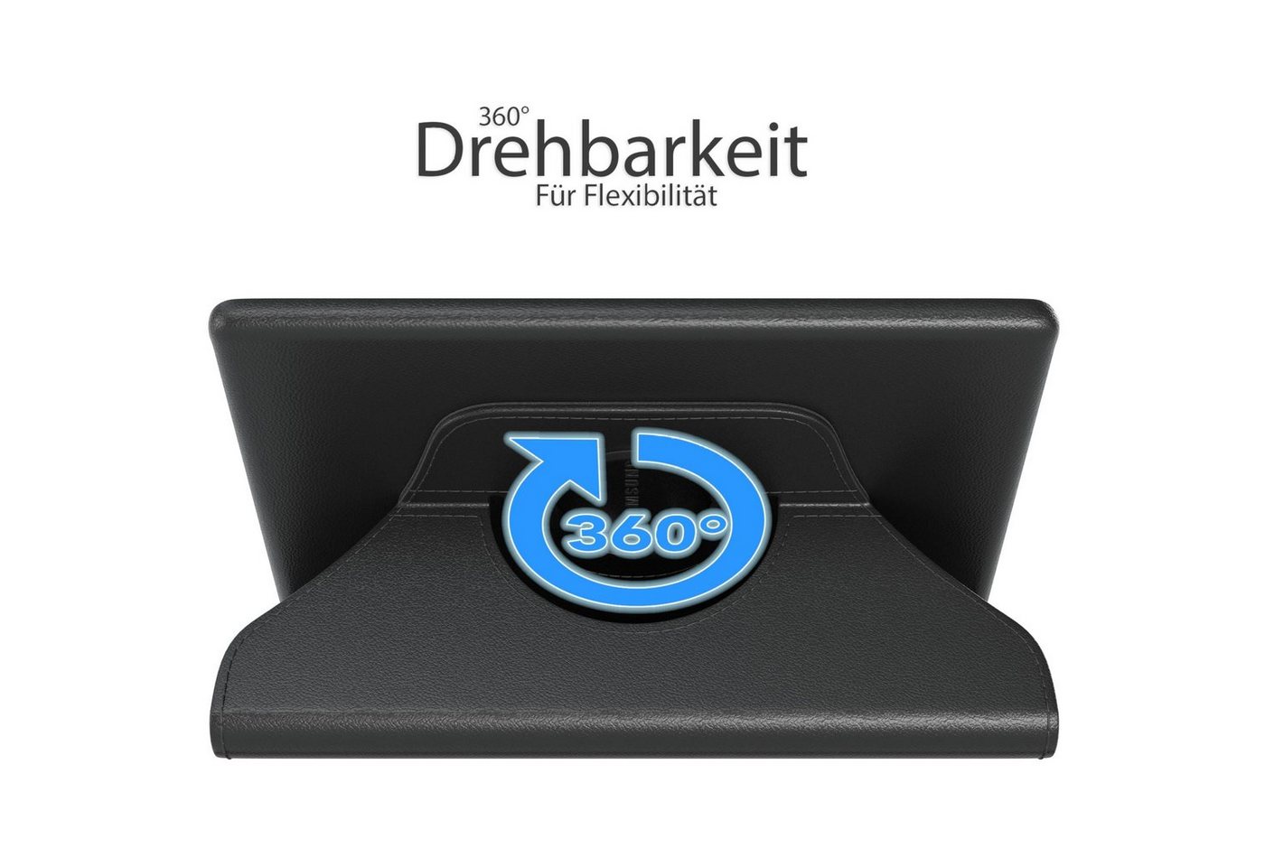 EAZY CASE Tablet-Hülle Rotation Case Samsung Galaxy Tab A 10.1 10,1 Zoll, Hülle 360° drehbar mit Standfunktion Etui Anti-Kratz Tasche Schwarz – Bild 2 von 5