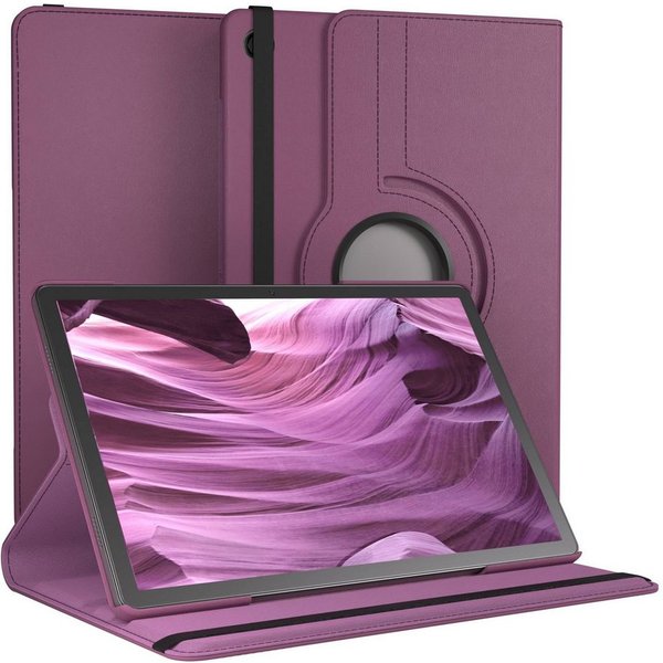 EAZY CASE Tablet-Hülle Rotationcase für Samsung Galaxy Tab A11 Plus 11 Zoll, Tablet-Hülle Bookstyle Case Fullcover Schutz Tasche Stehfunktion Lila