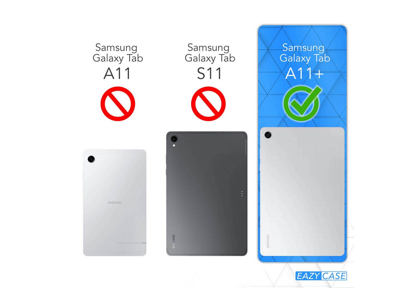 EAZY CASE Tablet-Hülle Rotationcase für Samsung Galaxy Tab A11 Plus 11 Zoll, Tabletcase Flipcover Smart kratzfest Hülle aufstellbar drehend Rot – Bild 2 von 5