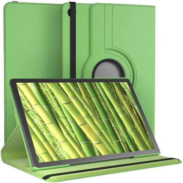 EAZY CASE Tablet-Hülle Rotationcase für Samsung Galaxy Tab A11 Plus 11 Zoll, Tabletcover Case Hardcover Flipcover zum Aufstellen Klapp-Case Grün
