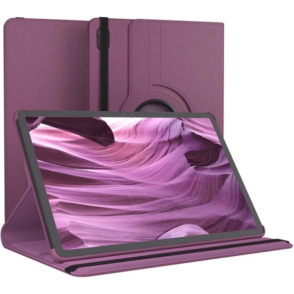 EAZY CASE Tablet-Hülle Rotationcase für Samsung Galaxy Tab S11 11 Zoll, Tablet-Hülle Bookstyle Case Fullcover Schutz Tasche Stehfunktion Lila