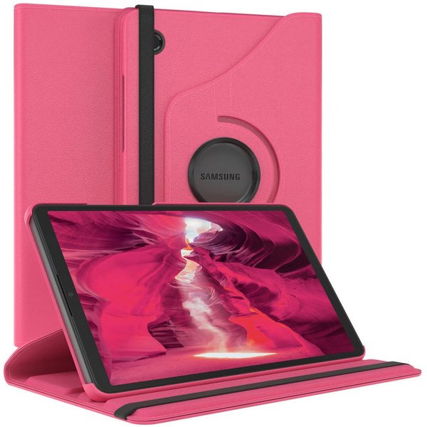 EAZY CASE Tablet-Hülle Rotationcase für Samsung Galaxy Tab A11 8,7 Zoll, Klapphülle zum Aufstellen Rundum Hülle Book Tablet Slim Klappcase Pink