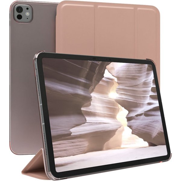 EAZY CASE Tablet-Hülle Smart Case Apple für iPad Pro 11 (2024) 11 Zoll, Tabletschutz Tabletcase kratzfeste Schutzabdeckung Flip Etui Rosé Gold