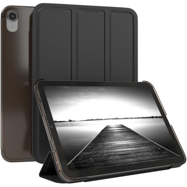EAZY CASE Tablet-Hülle Smart Case für Apple iPad Mini 6. Gen. (2021) 8,3 Zoll, Anti-Kratz Tasche Schutzhülle mit Sleep Wake Up Funktion Hülle Schwarz