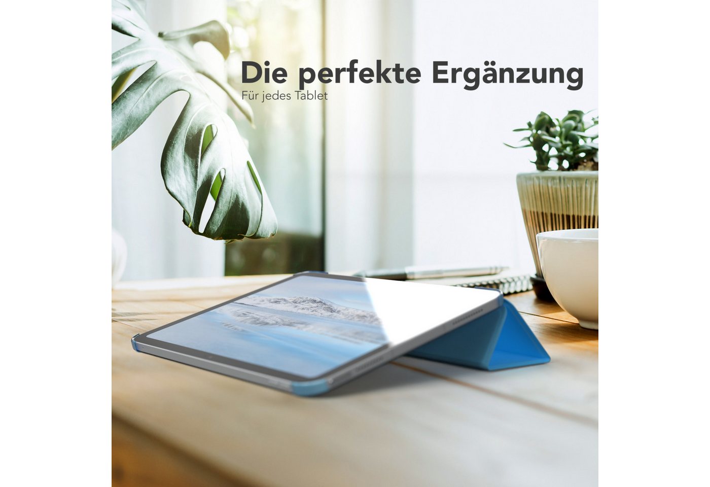 EAZY CASE Tablet-Hülle Smart Case für iPad 10,9" 10. Generation (2022) 10,9 Zoll, Klapphülle mit Standfunktion Tablet Hülle Book Case kratzfest Hellblau – Bild 2 von 5