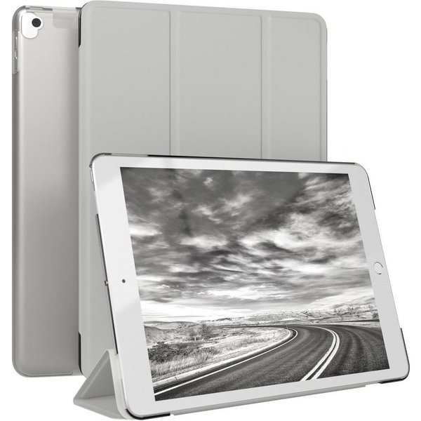 EAZY CASE Tablet-Hülle Smart Case für iPad 10,2" 7. / 8. / 9. Generation 10,2 Zoll, Tablet Case Bookcover Smart Flipcase Schutztasche magnetisch Hellgrau