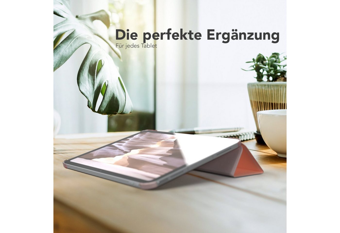 EAZY CASE Tablet-Hülle Smart Case für iPad 10,9" 10. Generation (2022) 10,9 Zoll, Tabletschutz Tabletcase kratzfeste Schutzabdeckung Flip Etui Rosé Gold – Bild 2 von 5