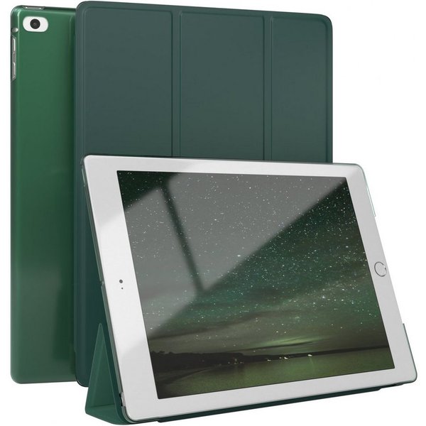 EAZY CASE Tablet-Hülle Smart Case für iPad 5./6. Generation & Air 1/Air 2 9,7 Zoll, Tablet Schutzhülle aufstellbar Flip Cover Bookstyle Hülle Dunkelgrün