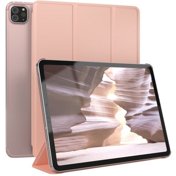 EAZY CASE Tablet-Hülle Smart Case für iPad Pro 11" 1. 2. 3. 4. Generation 11 Zoll, Tabletschutz Tabletcase kratzfeste Schutzabdeckung Flip Etui Rosé Gold