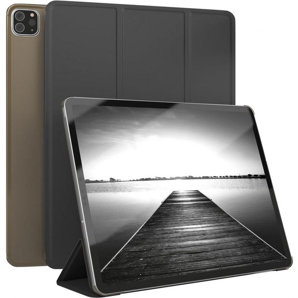EAZY CASE Tablet-Hülle Smart Case für iPad Pro 12,9" 3./ 4./ 5./ 6. Gen. 12,9 Zoll, Hülle mit Standfunktion Tablet Klapphülle Anti-Kratz Tasche Schwarz