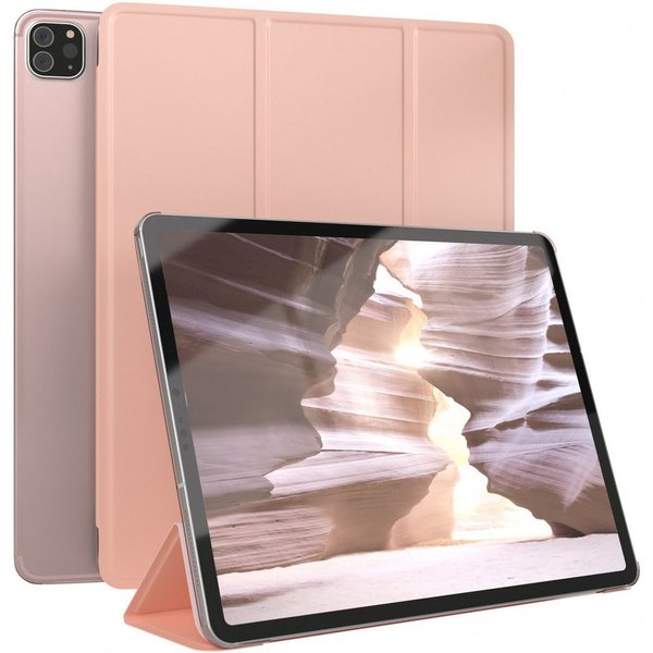 EAZY CASE Tablet-Hülle Smart Case für iPad Pro 12,9" 3./ 4./ 5./ 6. Gen. 12,9 Zoll, Tabletschutz Tabletcase kratzfeste Schutzabdeckung Flip Etui Rosé Gold