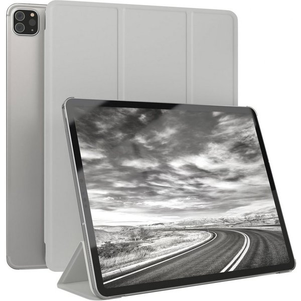 EAZY CASE Tablet-Hülle Smart Case für iPad Pro 12,9" 3./ 4./ 5./ 6. Gen. 12,9 Zoll, Tablet Case Bookcover Smart Flipcase Schutztasche magnetisch Hellgrau