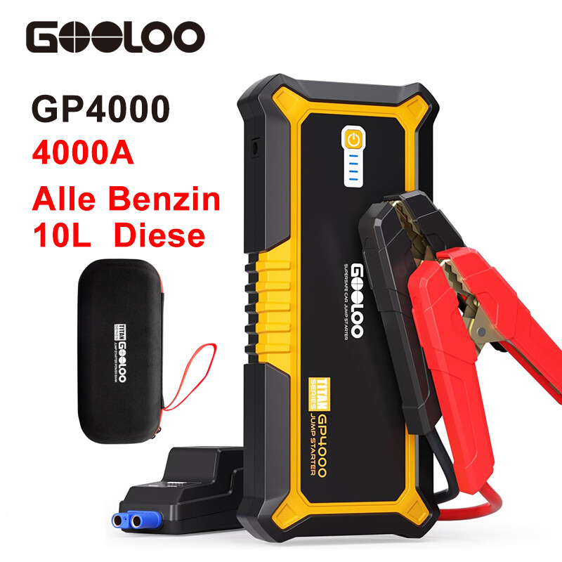 GOOLOO GP4000 Starthilfe Powerbank 4000A Auto Starthilfe 12V Batterie Booster DE
