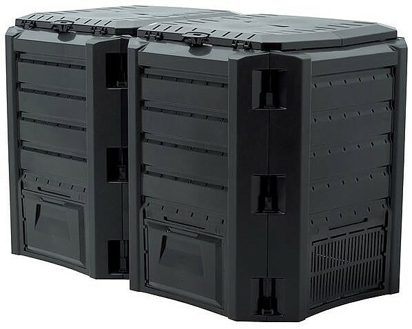 Schnellkomposter 800L Modul ThermoKomposter Komposter Schwarz Kompost