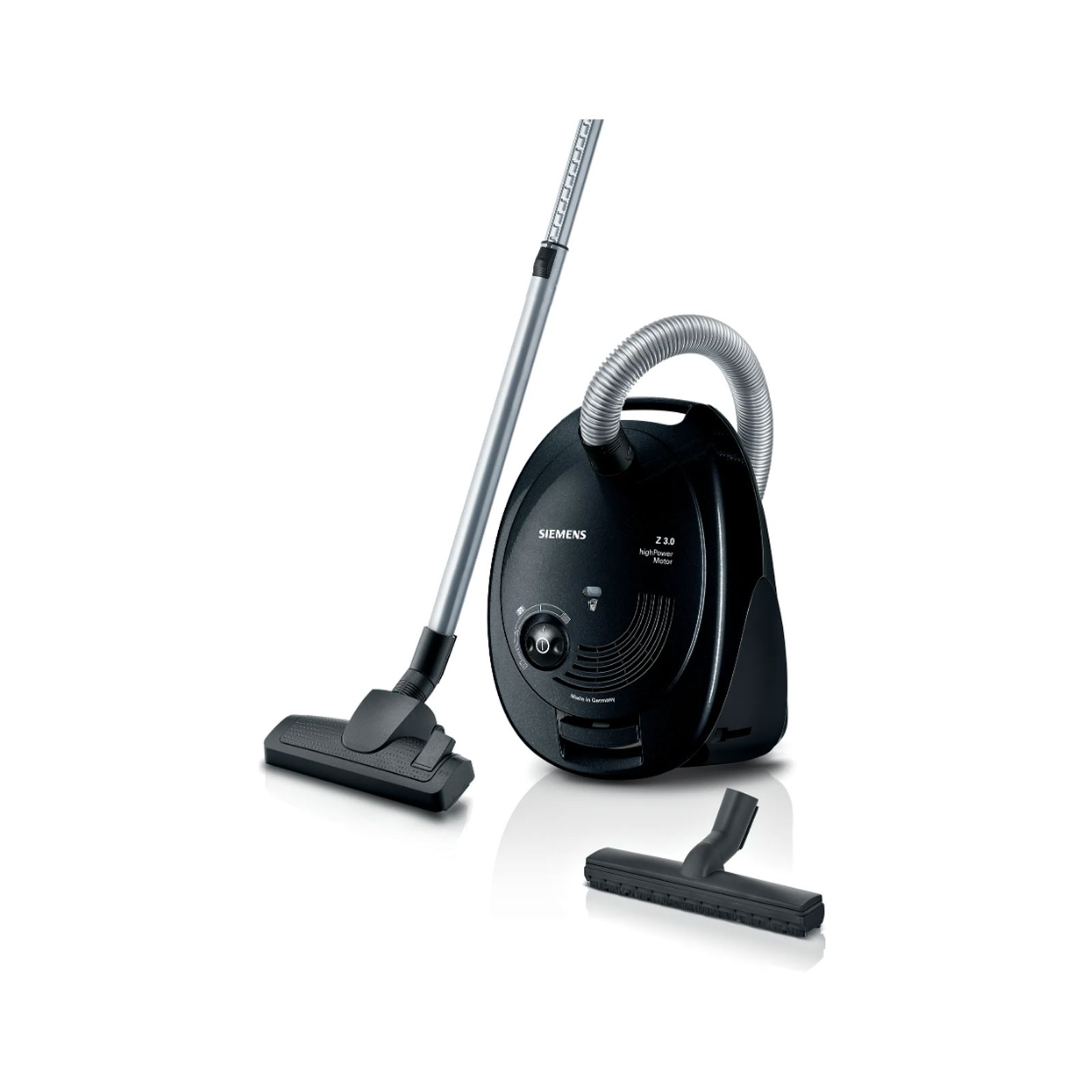 Siemens VSZ3B212 Staubsauger mit Beutel Z 3.0, Schwarz Bodenstaubsauger