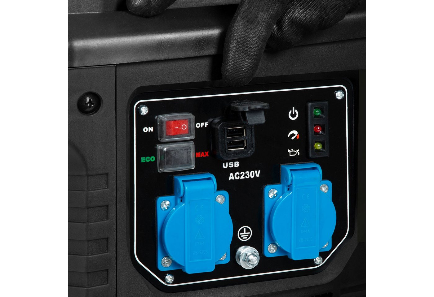 EBERTH Stromerzeuger 2000 Watt Inverter Stromerzeuger leise, 2 in kW, Notstromaggregat mit 3 PS Benzinmotor, 4-Takt – Bild 3 von 5