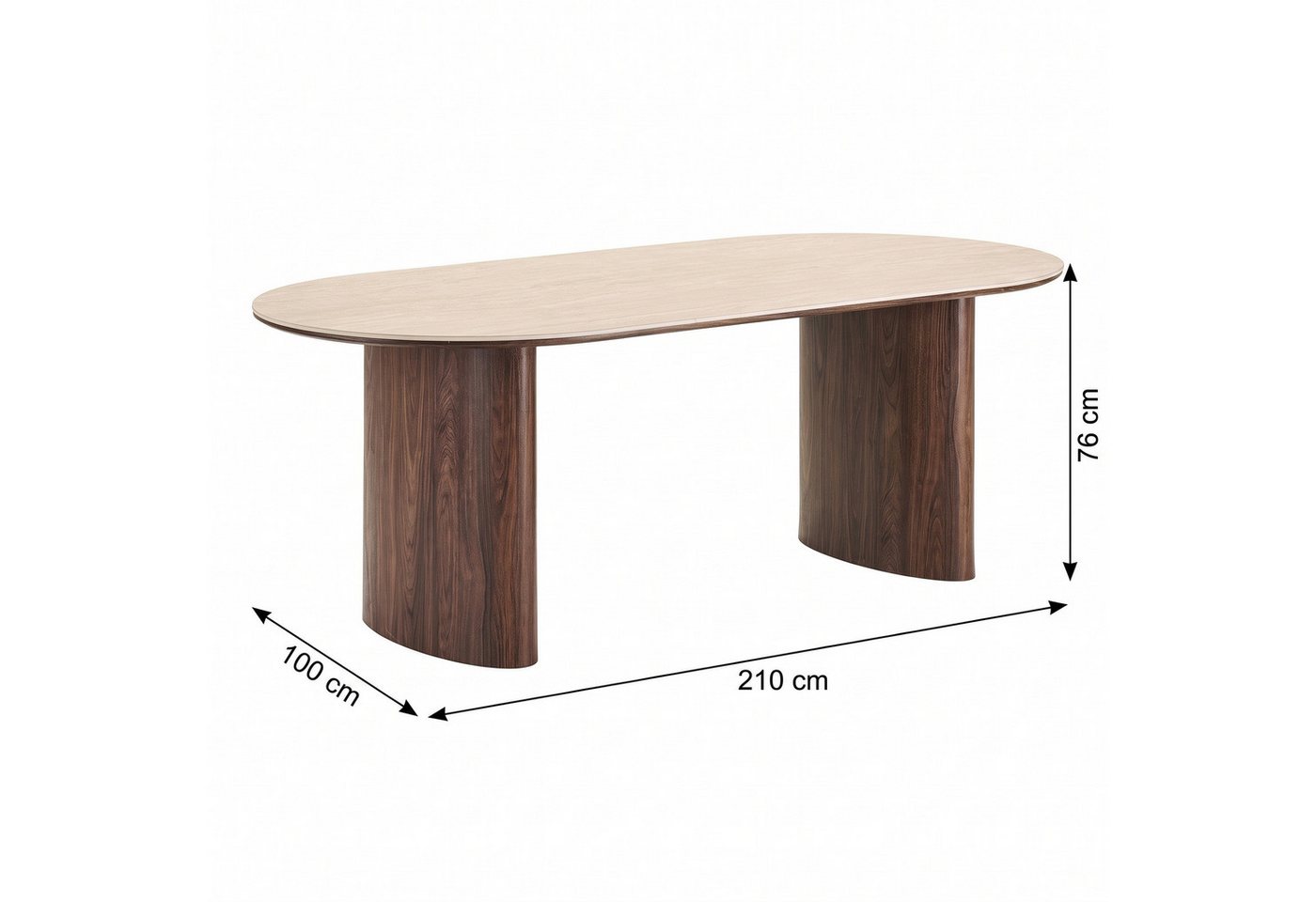 ebuy24 Esstisch Minamata Esstisch 100x210cm, Keramik-Tischplatte T (1-St) – Bild 5 von 5