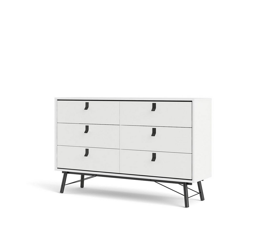 ebuy24 Kommode Rye Kommode breit 6 Schubladen mattweiss. – Bild 3 von 5