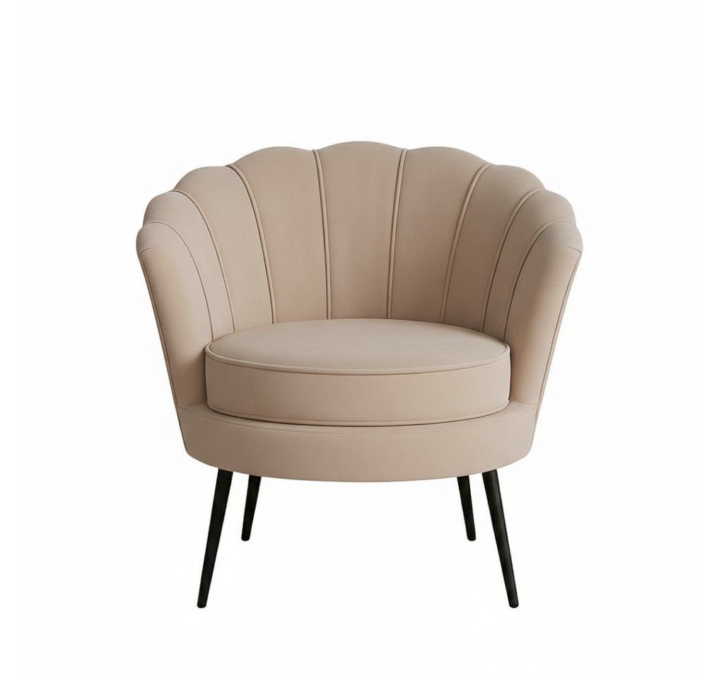 ebuy24 Relaxsessel Nice Sessel Velour beige. – Bild 3 von 5