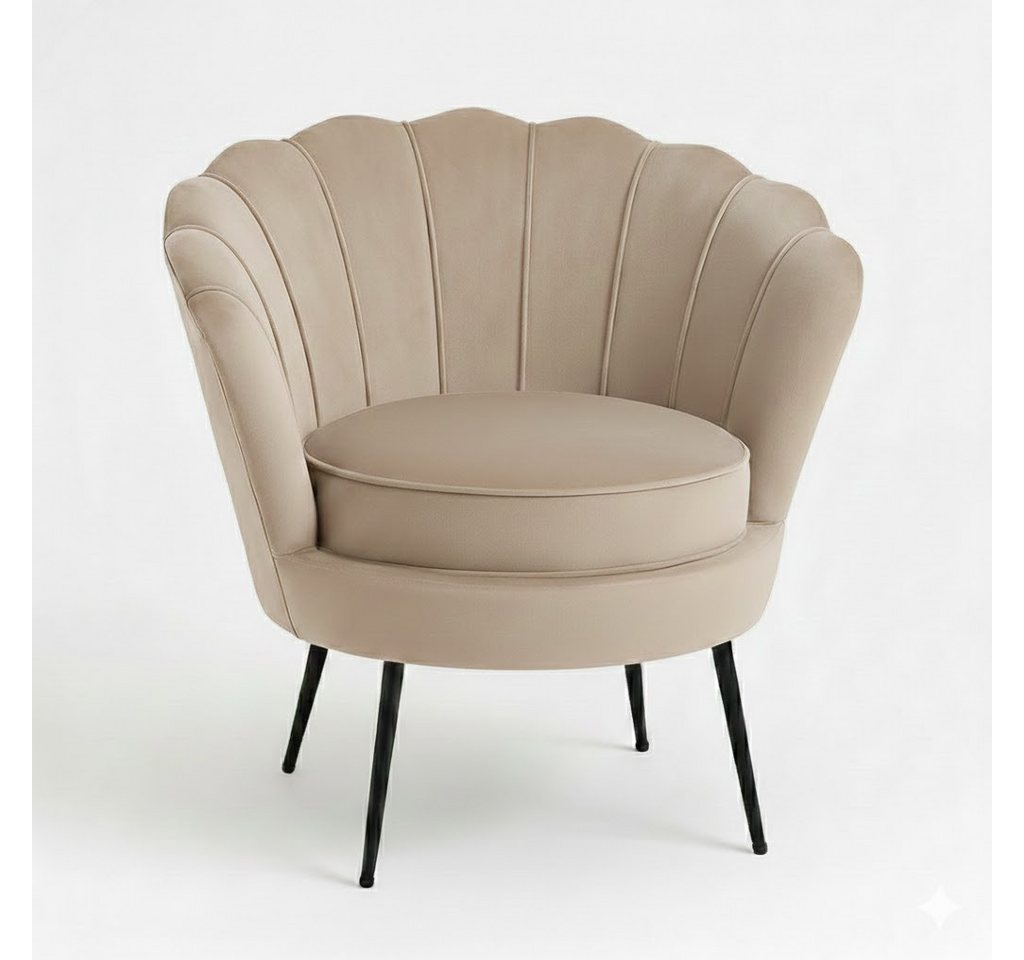 ebuy24 Relaxsessel Nice Sessel Velour beige. – Bild 4 von 5