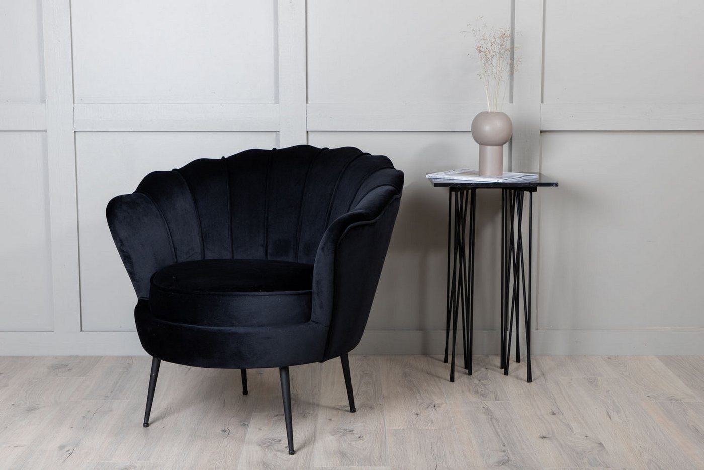 ebuy24 Relaxsessel Nice Sessel Velour schwarz. – Bild 5 von 5
