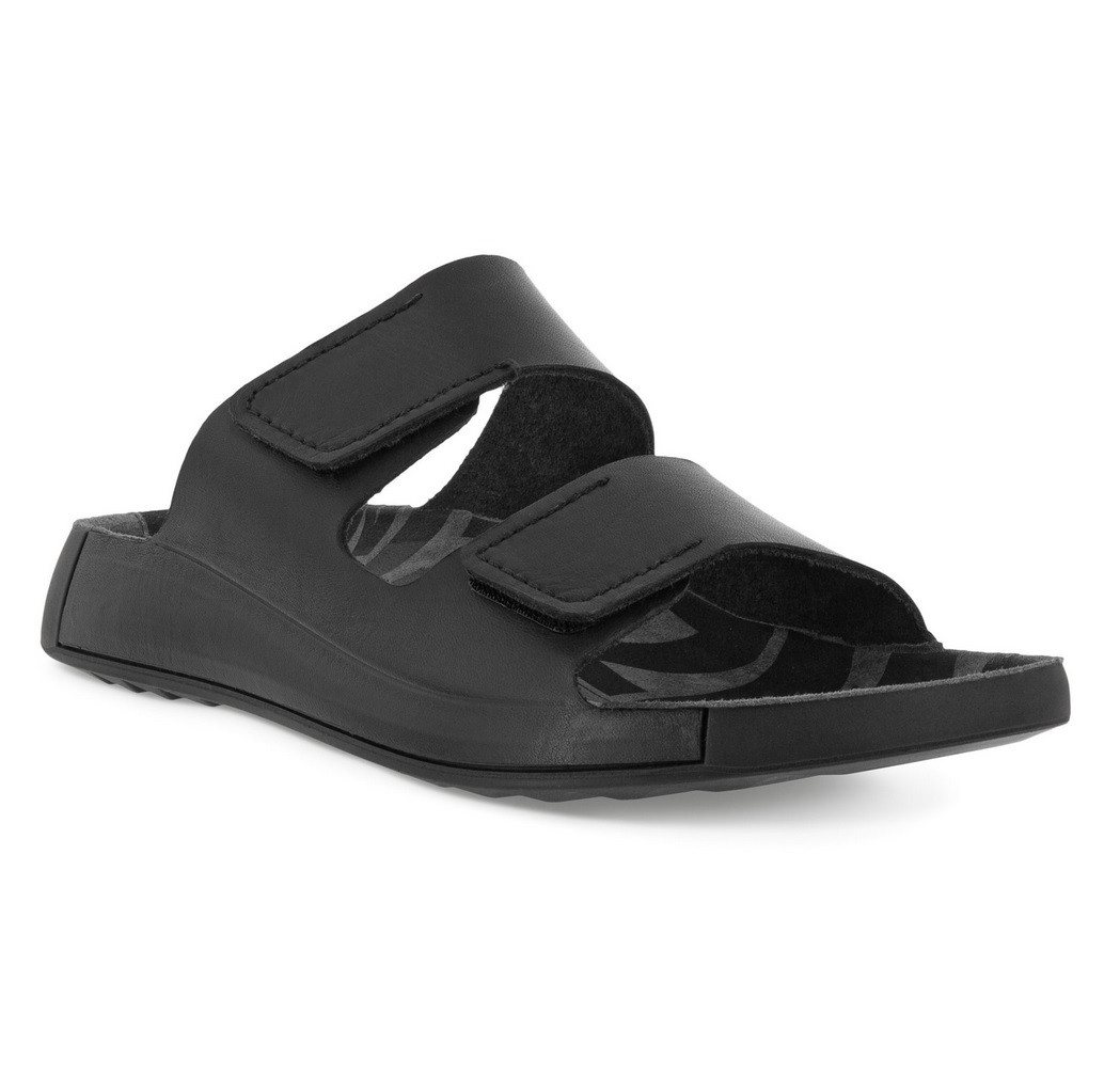 Ecco Cozmo Flat (Vollnarbenleder, flexible Sohle) schwarz Herren Sandale – Bild 3 von 5
