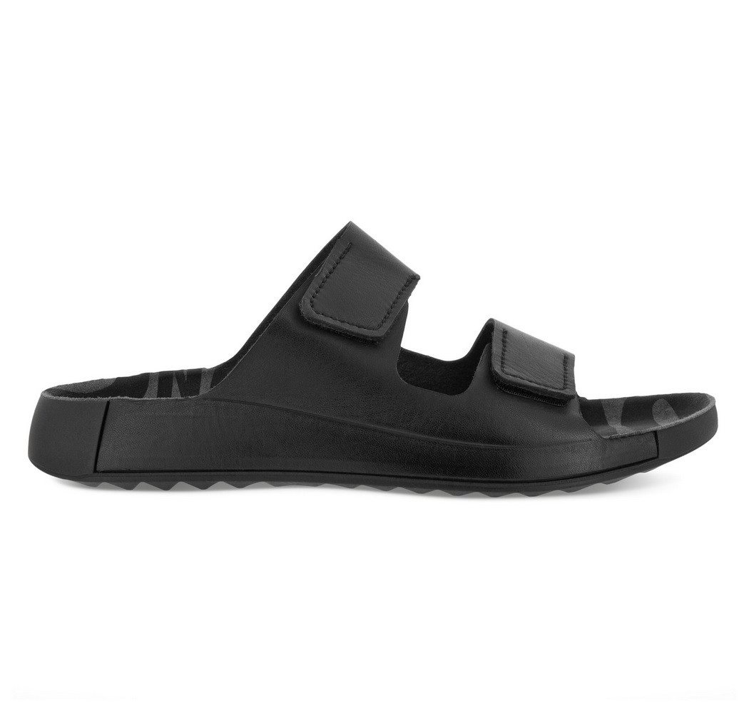 Ecco Cozmo Flat (Vollnarbenleder, flexible Sohle) schwarz Herren Sandale – Bild 4 von 5