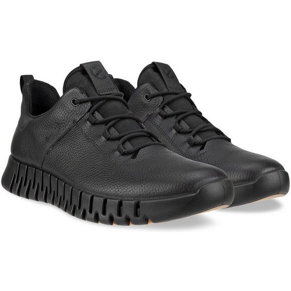 Ecco Gruuv Lea GTX (Glattleder, wasserdicht) schwarz Herren Sneaker