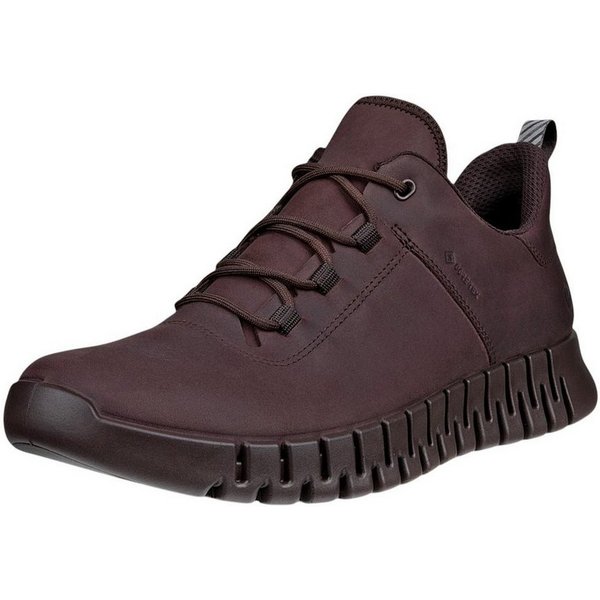 Ecco Gruuv Lea GTX (Glattleder, wasserdicht) dunkelbraun Herren Sneaker
