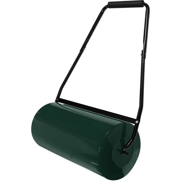 ECD Germany Rasenwalze Rasenroller zur Bodenverdichtung befüllbar mit Wasser/Sand Bodenwalze, 59.5 cm,Stahl Gartenwalze 50L Füllvolumen 60 cm breit Ø31,5cm Hand