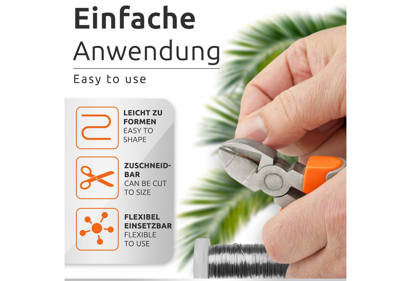 ECENCE Bindedraht 3x Myrtendraht geglüht aus Eisen Blumenbindedraht – Bild 2 von 5