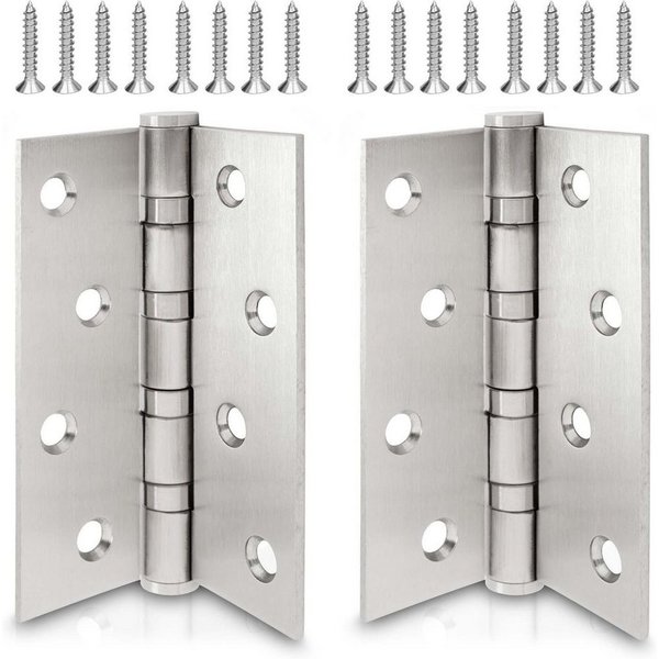ECENCE Montageband 2x Scharnier-e Tür-schanier Edelstahl 201 Silber