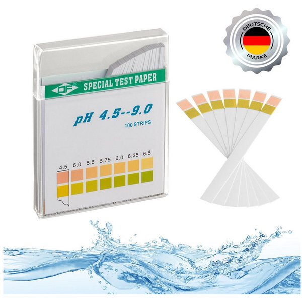 ECENCE Pool-Wassertest pH wert Teststreifen 100 Stück ph 4,5 - 9