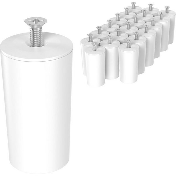 ECENCE Rollladen-Anschlagstopper 20er Set Anschlag-Puffer Weiss Stopper für 40mm, 20-St.