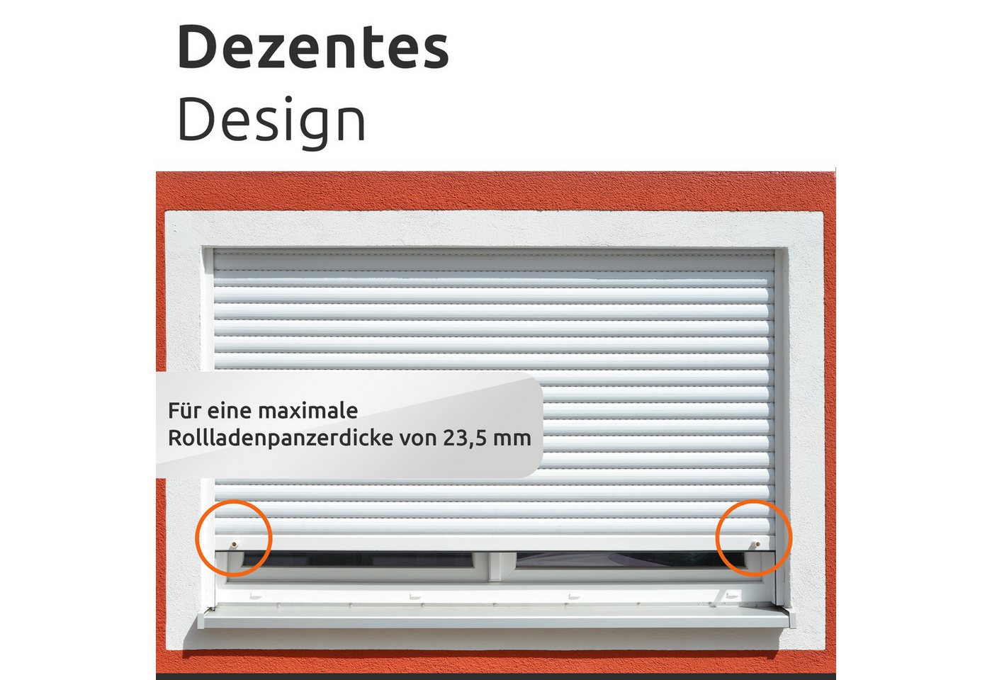 ECENCE Rollladen-Anschlagstopper 20er Set Anschlag-Puffer Weiss Stopper für 40mm, 20-St. – Bild 3 von 5