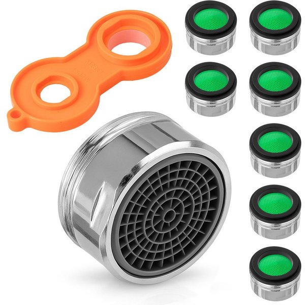 ECENCE Wasserhahnfilter Wasserhahn Strahlregler 8 Stück M 24 Wassersparer