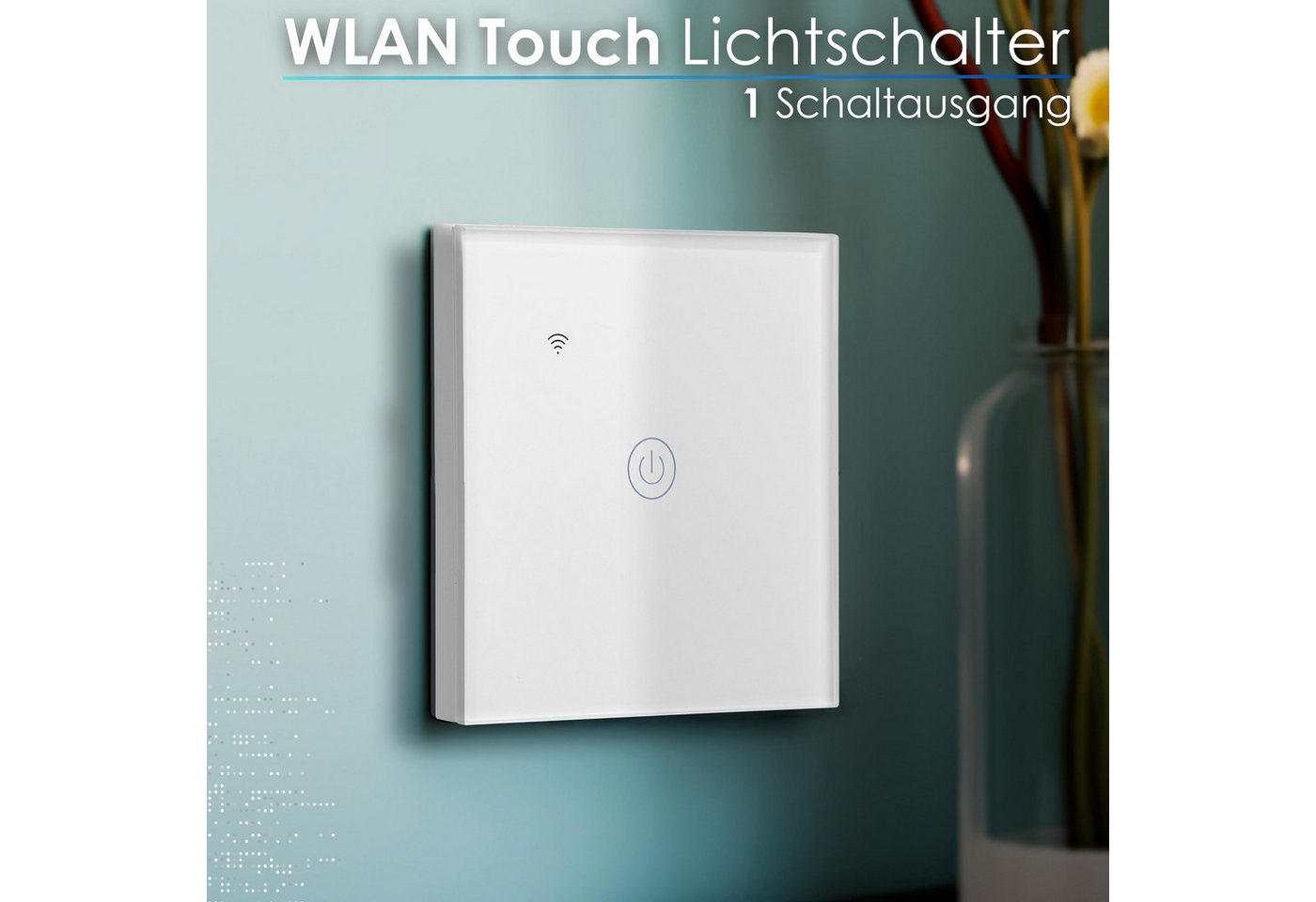 echos Eco-4150 Smarter Lichtschalter, 1 x Schaltausgang,600W,Fernsteuerung,Sprachsteuerung mit Alexa/Google – Bild 2 von 5
