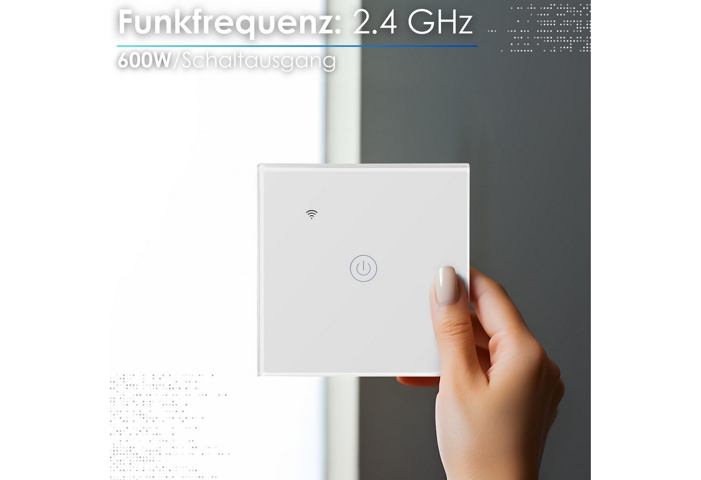 echos Eco-4150 Smarter Lichtschalter, 1 x Schaltausgang,600W,Fernsteuerung,Sprachsteuerung mit Alexa/Google – Bild 5 von 5