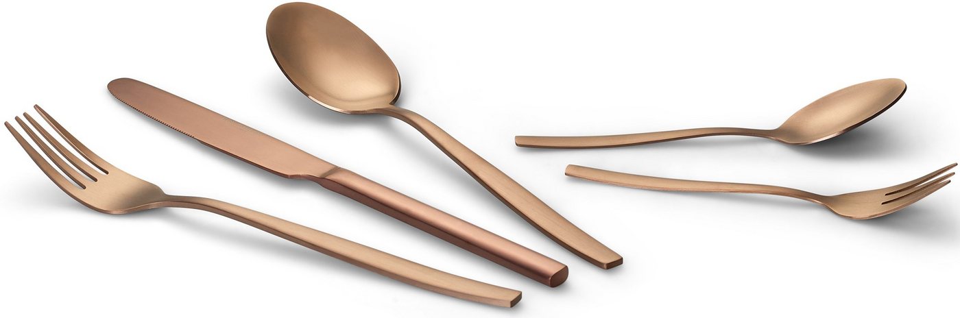 ECHTWERK Besteck-Set Tavira (30-tlg), 6 Personen, Edelstahl 18/10, Tafelbesteck, hochglänzend, PVD-beschichtet – Bild 4 von 5